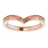 14K Rose Vintage-Inspired V Ring photo 3