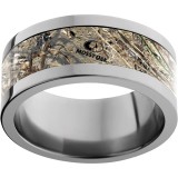 Titanium Flat Band with Mossy Oak Duck Blind Inlay photo