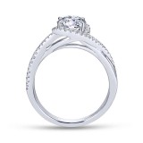 Gabriel & Co. 14k White Gold Contemporary Twisted Engagement Ring photo 2