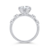 Shah Luxury 14K White Gold Round Cut Diamond Engagement Ring (Semi-Mount) photo 4