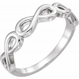 14K White Stackable Infinity-Inspired Ring photo