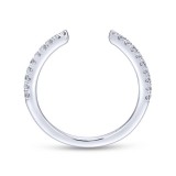 Gabriel & Co. 14k White Gold Contemporary Curved Wedding Band photo 2