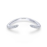 Gabriel & Co. 14k White Gold Contemporary Curved Wedding Band photo