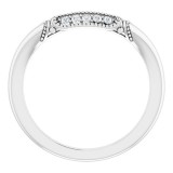 14K White .07 CTW Diamond Matching Band photo 2