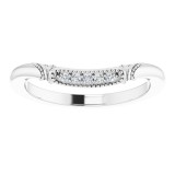 14K White .07 CTW Diamond Matching Band photo 3