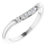 14K White .07 CTW Diamond Matching Band photo