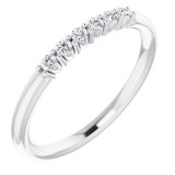 14K White 1/8 CTW Diamond Stackable Ring photo