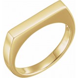 14K Yellow 3 mm Engravable Stackable Ring photo