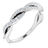 14K White 1/4 CTW Diamond Anniversary Band photo