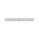 Shah Luxury 14K White Gold Round Cut Diamond Wedding Band photo