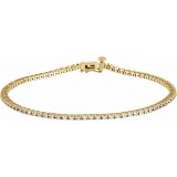 14K Yellow 7/8 CTW Diamond Line 7 1/4 Bracelet photo