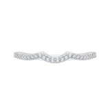 Shah Luxury 14K White Gold Round Diamond Half-Eternity Wedding Band photo