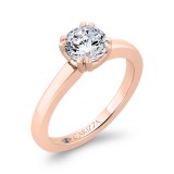 Shah Luxury 14K Rose Gold Solitaire Engagement Ring (Semi-Mount) photo 2