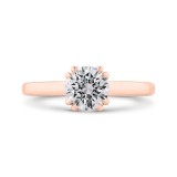 Shah Luxury 14K Rose Gold Solitaire Engagement Ring (Semi-Mount) photo