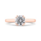 Shah Luxury 14K Rose Gold Solitaire Engagement Ring (Semi-Mount) photo