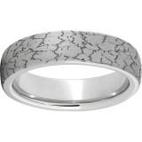 Serinium Domed Band with Tectonic Laser Engraving photo