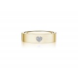Henri Daussi 6mm Men's Wedding Band MBHS1 14k Gold Yellow 0.15 Ctw. photo