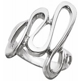 10K White Metal Fashion Ring photo