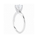 14k White Gold Semi-Mount Solitaire Engagement Ring photo 2