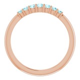 14K Rose Blue Zircon Stackable Ring photo 2