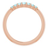 14K Rose Blue Zircon Stackable Ring photo 2