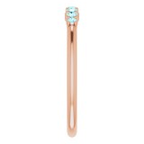 14K Rose Blue Zircon Stackable Ring photo 4
