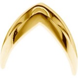 14K Yellow V Ring photo 2