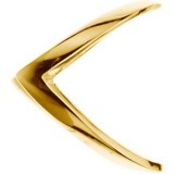 14K Yellow V Ring photo 4