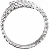 14K White Rope Ring photo 2