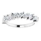 14K White 3/4 CTW Diamond Anniversary Band photo 3