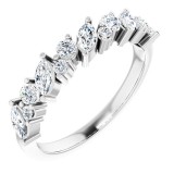 14K White 3/4 CTW Diamond Anniversary Band photo