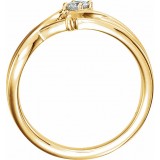 14K Yellow 1/8 CT Diamond Ring photo 2