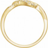 14K Yellow 1/10 CTW Diamond Knot Ring photo 2
