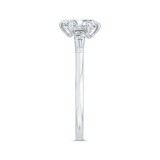 Shah Luxury 18K White Gold Round Cut Diamond Engagement Ring (Semi-Mount) photo 3