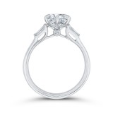 Shah Luxury 18K White Gold Round Cut Diamond Engagement Ring (Semi-Mount) photo 4