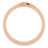 14K Rose 3 mm Stackable Twist Ring photo 2