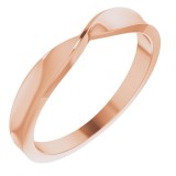 14K Rose 3 mm Stackable Twist Ring photo