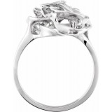 14K White Freeform Ring photo 2