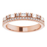 14K Rose 1/2 CTW Diamond Anniversary Band photo 3