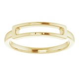 14K Yellow Open Bar Ring photo 3