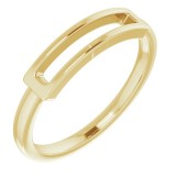 14K Yellow Open Bar Ring photo