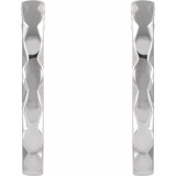 Platinum Geometric Hoop Earrings photo 2