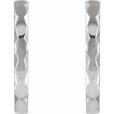 Platinum Geometric Hoop Earrings photo 2