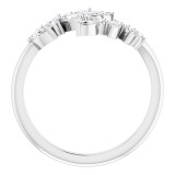 14K White 1/2 CTW Diamond Bypass Ring photo 2
