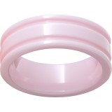 Pink Diamond CeramicFlat Ring with Rounded Edges photo