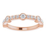 14K Rose 3/4 CTW Diamond Anniversary Band photo 3