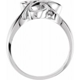 14K White Freeform Ring photo 2