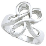 14K White Freeform Ring photo