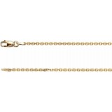 14K Yellow 1.75 mm Solid Diamond-Cut Cable 7 Chain photo