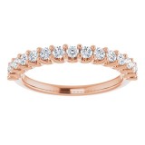 14K Rose 1/2 CTW Diamond Anniversary Band photo 3